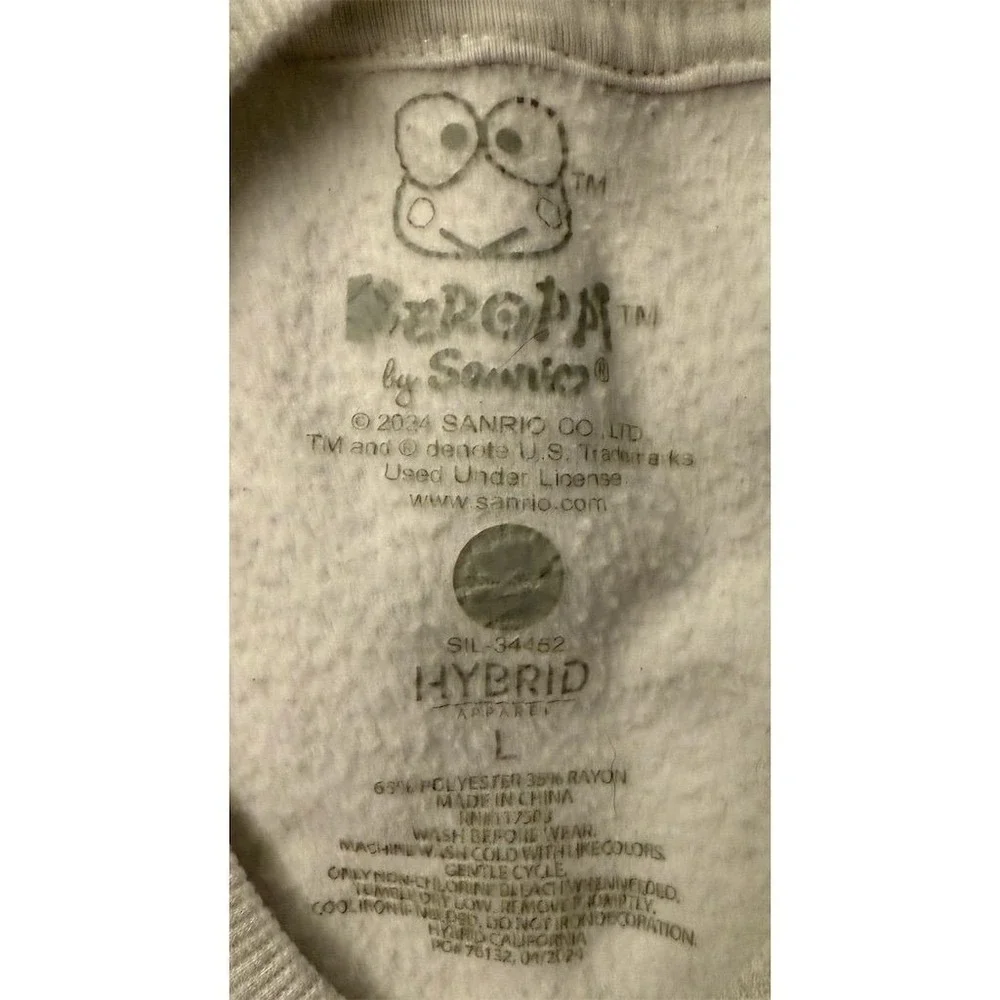Sanrio Kids Large Gray Sweatshirt 12-14 Keroppi Casual‎ Fall Wear